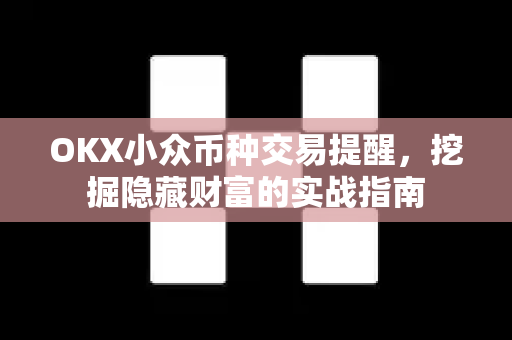 OKX小众币种交易提醒，挖掘隐藏财富的实战指南