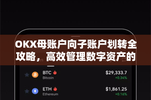 OKX母账户向子账户划转全攻略，高效管理数字资产的核心操作指南